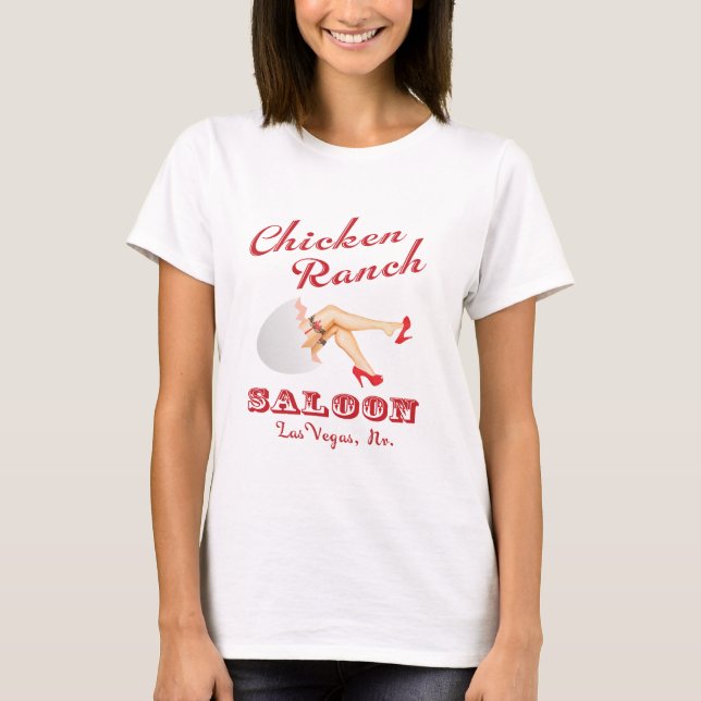 Huhn-Ranch-Saal Las Vegas T-Shirt (Vorderseite)