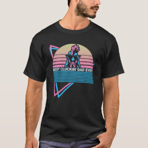 Huhn Retro Bester Cluckin Vater je T-Shirt