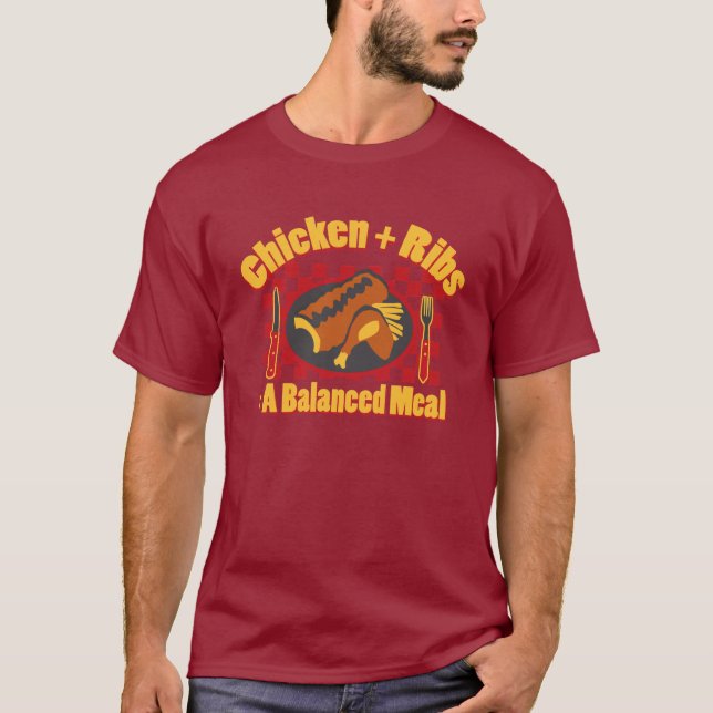 Huhn + Rippen T-Shirt (Vorderseite)