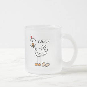 Huhn sagt Cluck T-Shirts und Geschenke Mattglastasse