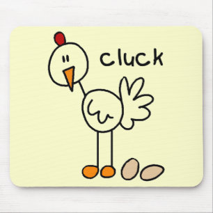 Huhn sagt Cluck T-Shirts und Geschenke Mousepad