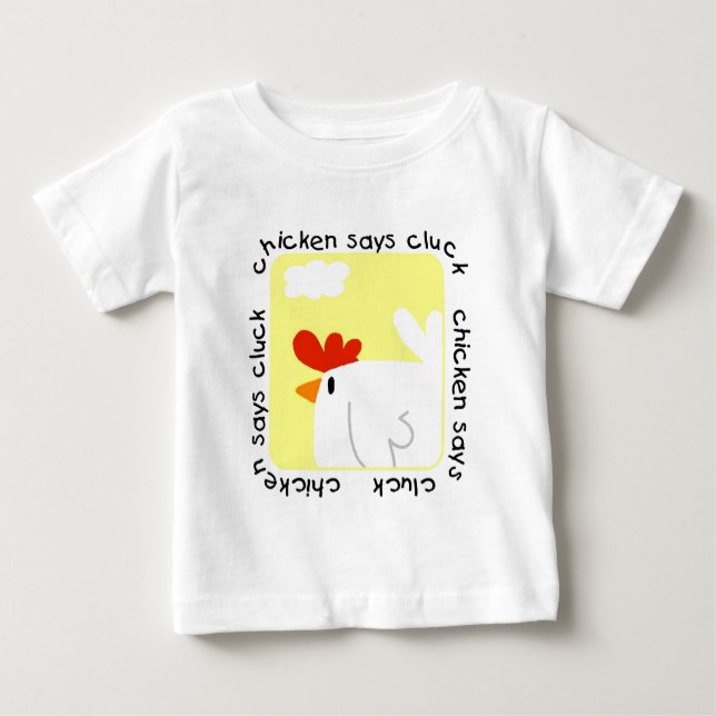 Huhn sagt Gluckern-T-Shirts und Geschenke Baby T-shirt (Vorderseite)