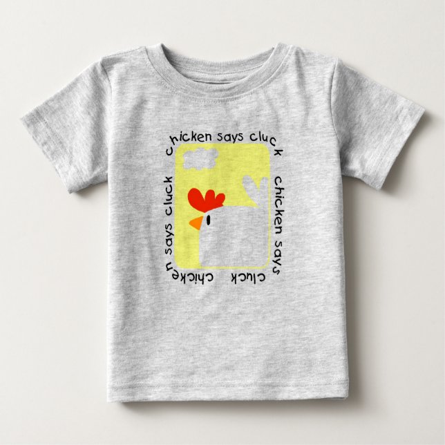 Huhn sagt Gluckern-T-Shirts und Geschenke Baby T-shirt (Vorderseite)