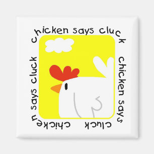 Huhn sagt Gluckern-T-Shirts und Geschenke Magnet