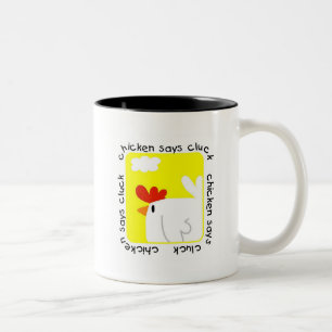 Huhn sagt Gluckern-T-Shirts und Geschenke Zweifarbige Tasse