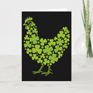 Huhn Shamrock St Patricks Day Glückliches landwirt Karte