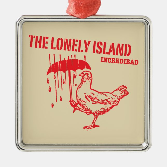 Huhn Silbernes Ornament (Vorne)