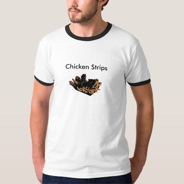 Huhn-Streifen T-Shirt (Vorderseite)