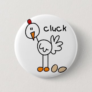 Huhn-Strichmännchen-Knopf Button