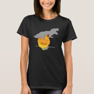 Huhn T-Rex Schatten Dinosaur Henne Liebhaber Süße T-Shirt