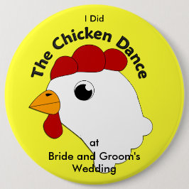 Huhn-Tanz-Hochzeit KRW enorme kundenspezifische Button