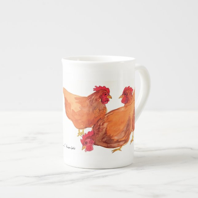 Huhn-Tasse Prozellantasse (Vorderseite Rechts)
