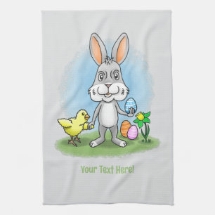 Huhn und der Osterhase Geschirrtuch