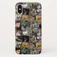 Huhn und Hahn-Fotocollage,