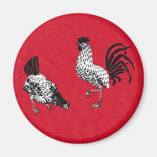 Huhn und Hahn Magnet