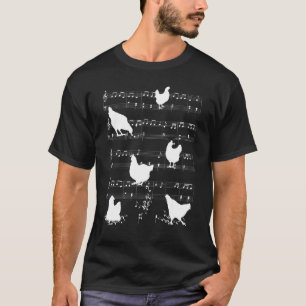 Huhn und Noten für Hühnerzüchter und Musiker T-Shirt