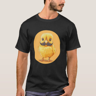 Huhn und Schnurrbartbart für lustige Erwachsene un T-Shirt