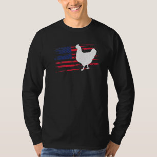 Huhn US amerikanische Flagge Hen 4. Juli Geflügel T-Shirt