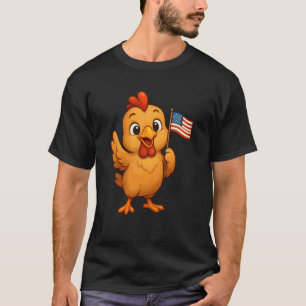 Huhn USA-Flagge 4. Juli Unabhängigkeitstag Jungen  T-Shirt