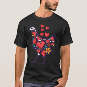 Huhn Valentinstag Herz Tier Hühnerfarm T-Shirt