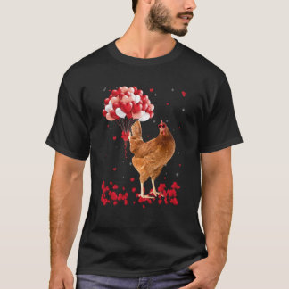 Huhn Valentinstag Herz Tiere Huhn T-Shirt