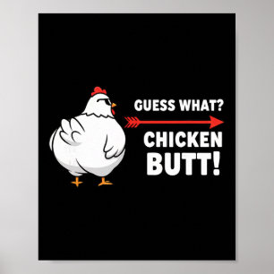 Huhn, Verspielter Rate-was-Huhn-Po-Humor Poster