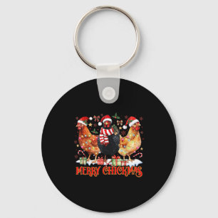 Huhn Weihnachten Fröhliche Chickmas Santa Claus Hu Schlüsselanhänger