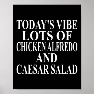 Hühnchen Alfredo Bekleidung Großer Lustiger Caesar Poster