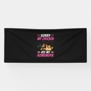 Hühnchen Art My Chicken Ate Meine Hausaufgaben Banner