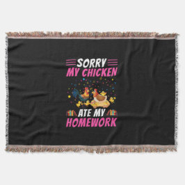 Hühnchen Art My Chicken Ate Meine Hausaufgaben Decke