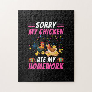 Hühnchen Art My Chicken Ate Meine Hausaufgaben Puzzle
