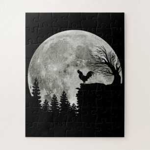 Hühnchen auf gebirgshähnlichem Halloween-Hühnerfre Puzzle
