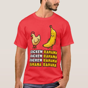 Hühnchen Bananen Tanz Lustiges Frucht Meme Mädchen T-Shirt