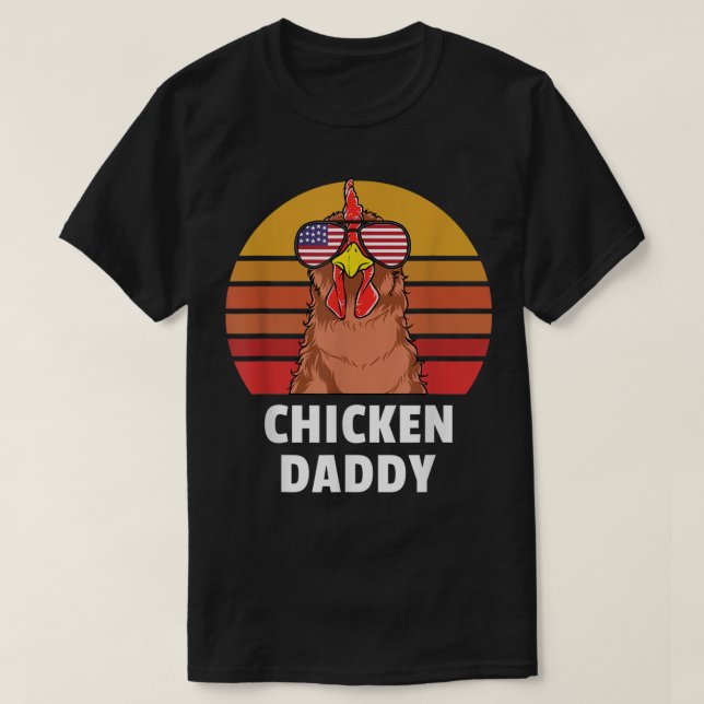 Hühnchen Bester Hühnerpapa je T-Shirt (Design vorne)
