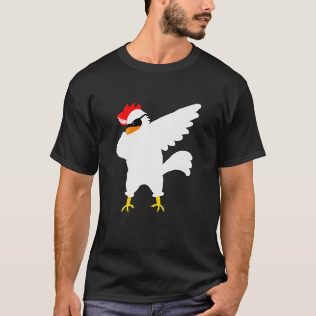 Hühnchen-Dab Sonnenbrille Hühner Flüsterer Cool T-Shirt (Vorderseite)