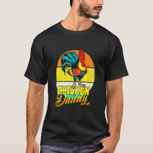 Hühnchen Daddy Retro Vintag Sunset T-Shirt