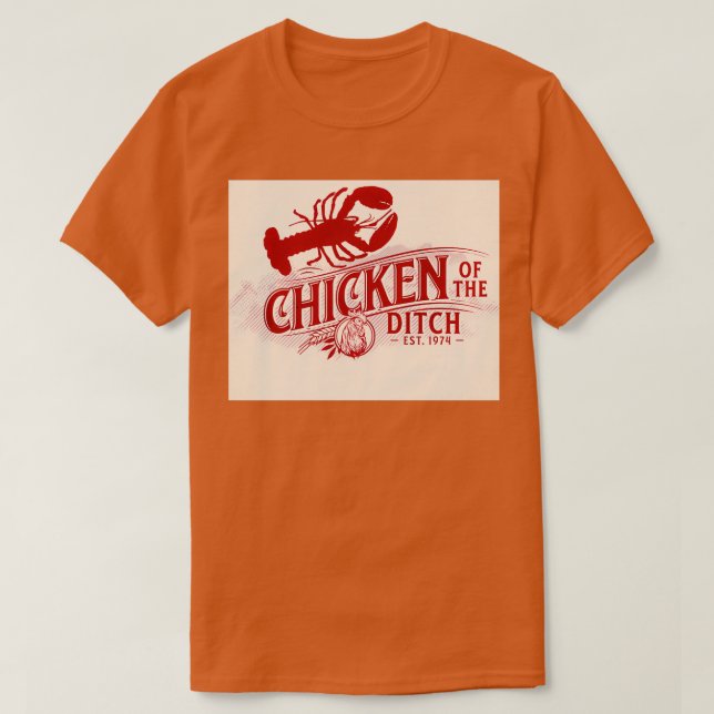 Hühnchen der Vintagen Krabbenfische Cajun T-Shirt (Design vorne)