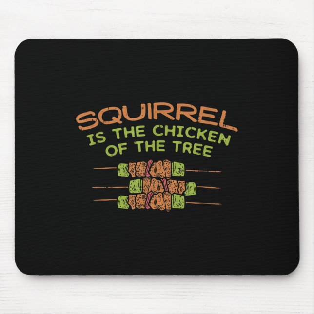 Hühnchen des Baumes, Funny Eichhörnchen Jägerin Gr Mousepad (Vorne)