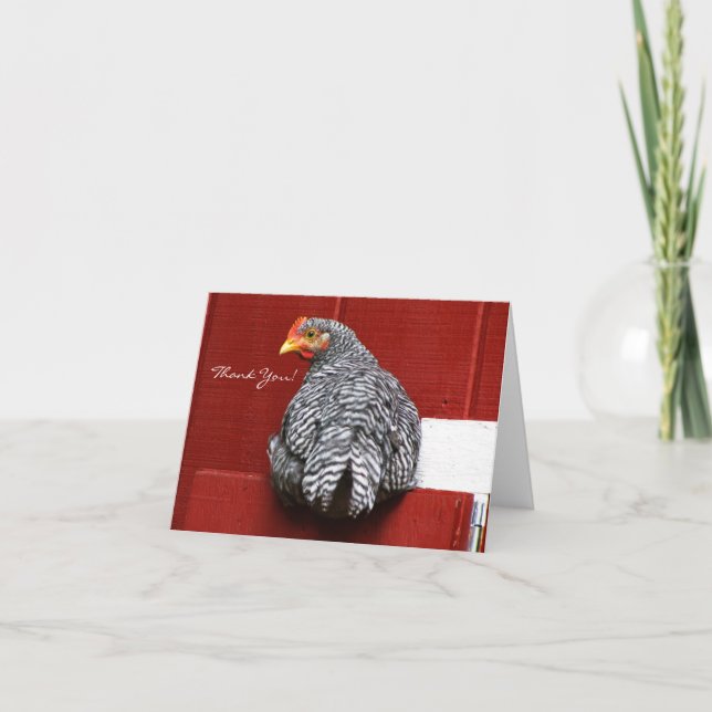 Hühnchen drehen sich um dankeskarte (Vorderseite)