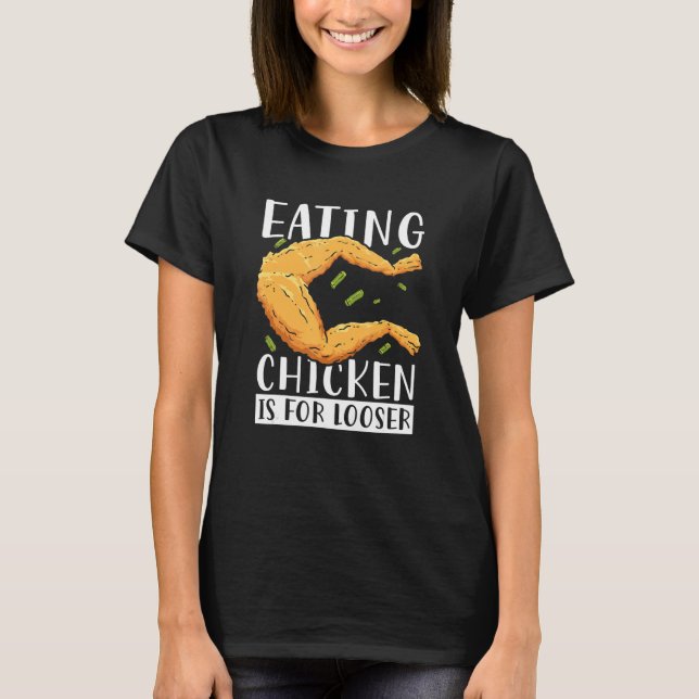 Hühnchen essen ist für leichtere Toad Hunter Frosc T-Shirt (Vorderseite)