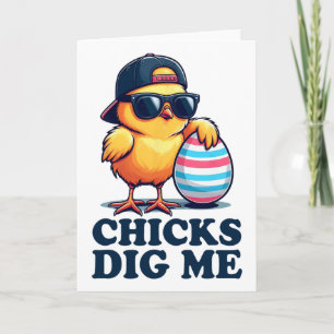 Hühnchen finden mich lustig Ostern Kleinkind Junge Karte
