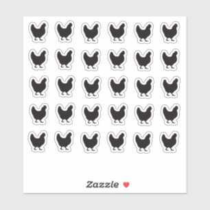 Hühnchen-Hochzeits-Platzkarte Lebensmittel Mahlzei Aufkleber