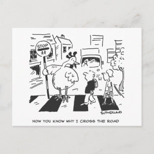 Hühnchen im Schulkreuz Postkarte