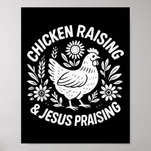 Hühnchen Jesus zum Lob der Funny Farm Christie Poster