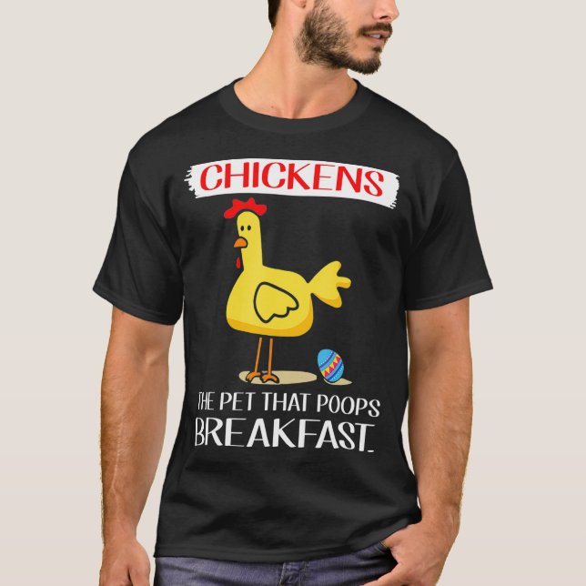 Hühnchen Kacke Frühstückseier Happy Hinterhof  T-Shirt (Vorderseite)