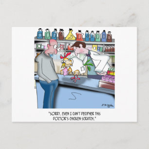 Hühnchen kann nicht den Hühnerschlag des Arztes be Postkarte
