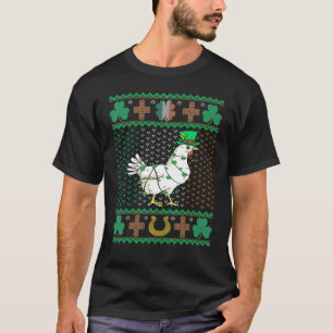 Hühnchen Kobold Hut St. Patrick's Day hässlicher F T-Shirt