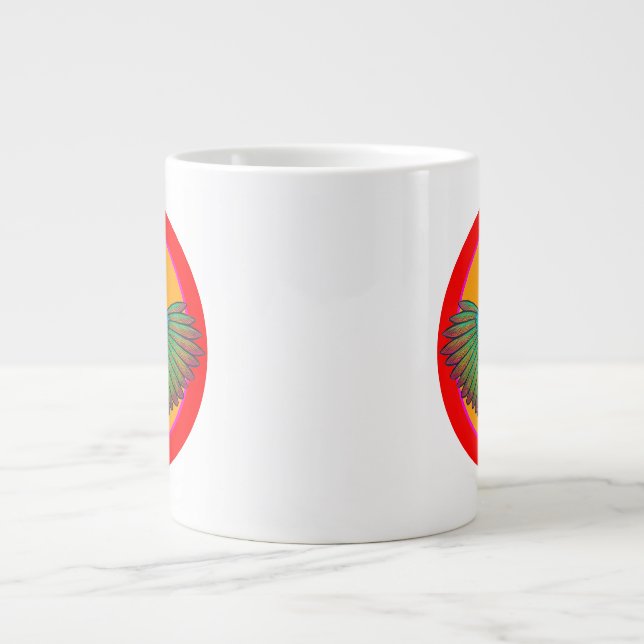 Hühnchen-Kreis-Design Jumbo-Tasse (Vorderseite)