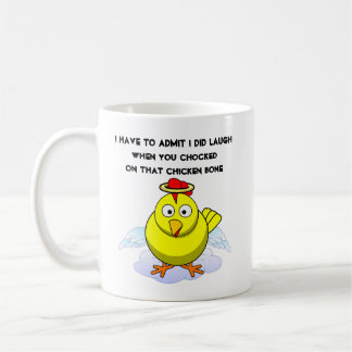 Hühnchen lachen im Himmel Cartoon Kaffeetasse