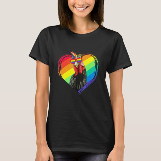 Hühnchen Lgbt Lover T-Shirt (Vorderseite)